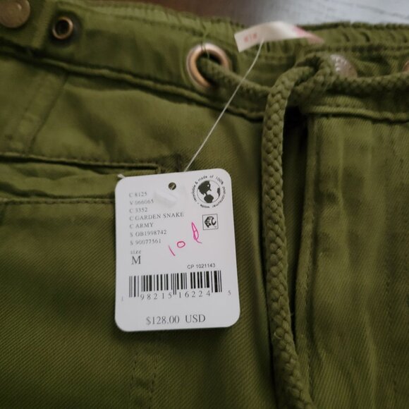 Free People Frankie Washed Shorts Womens M Cargo Casual Boho Utility Army Green - Picture 4 of 8